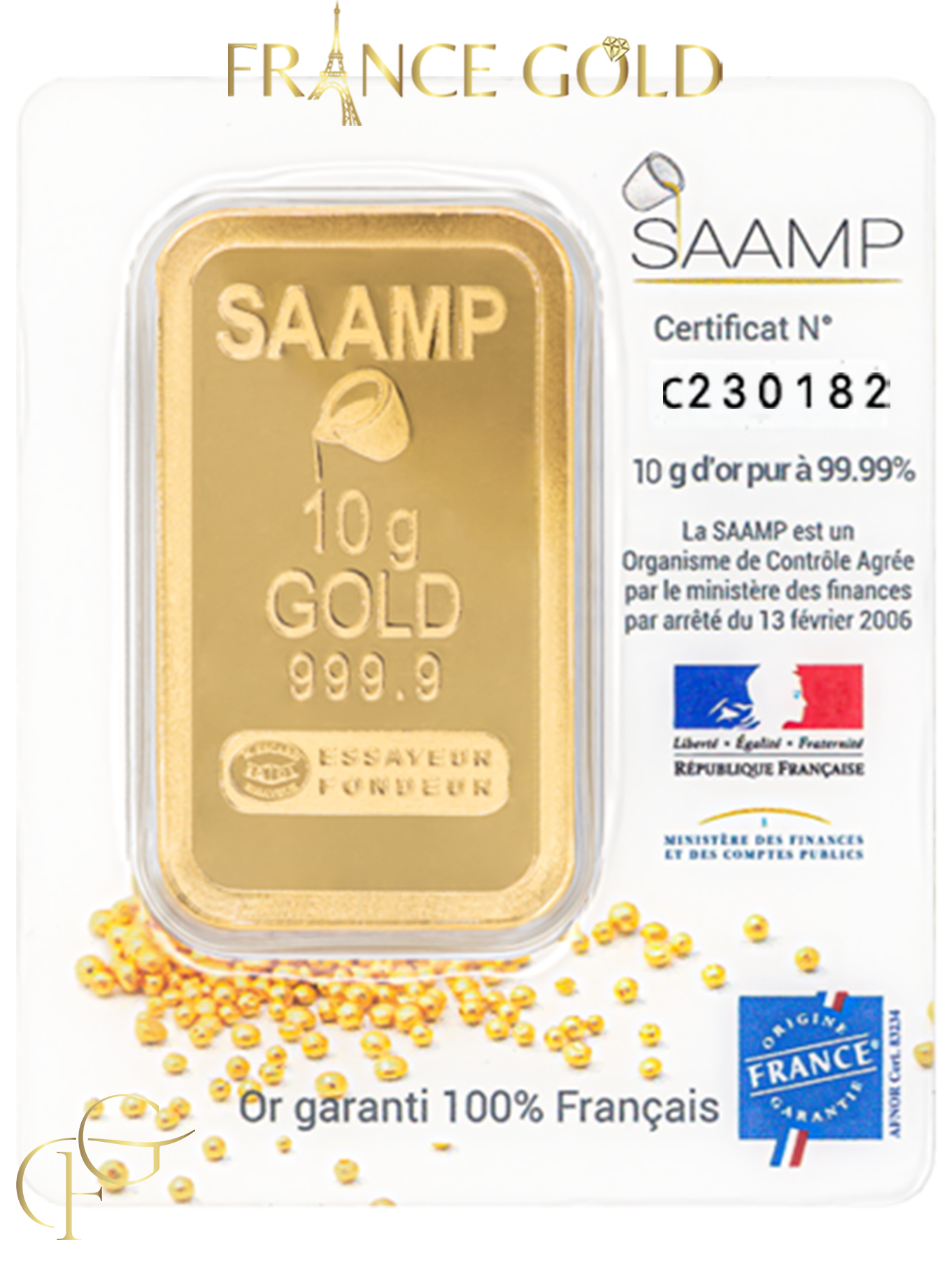 10 grammes lingot d'or - Pack Liberté – Image 4