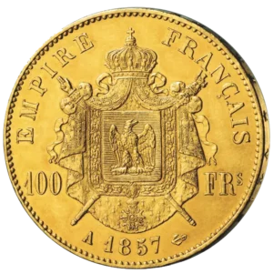 100 Francs Napoleon III Tete Nue BACK