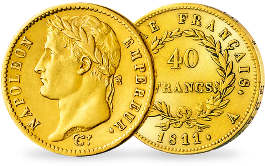 40 Francs en or massif «Napoléon Premier Tête Laurée