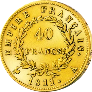 40 Francs en or massif «Napoléon Premier Tête Laurée