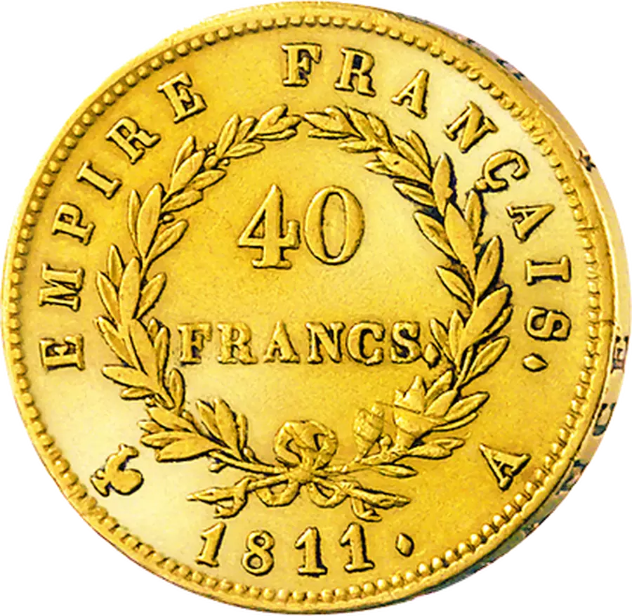 40 Francs en or massif «Napoléon Premier Tête Laurée