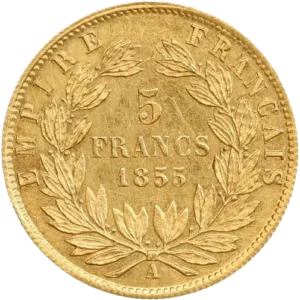 5 Francs Napoleon III tete nue