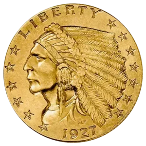 5 DOLLARS Tête Indien USA