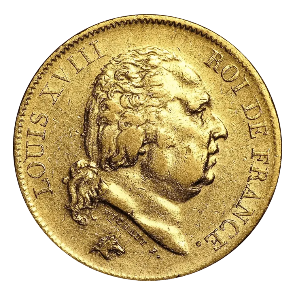 ACHAT 40 francs Louis XVIII FRANCE GOLD