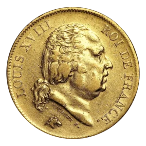 ACHAT 40 francs Louis XVIII FRANCE GOLD