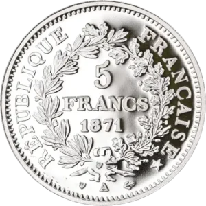 ACHAT VENTE 5 FRANCS ARGENT